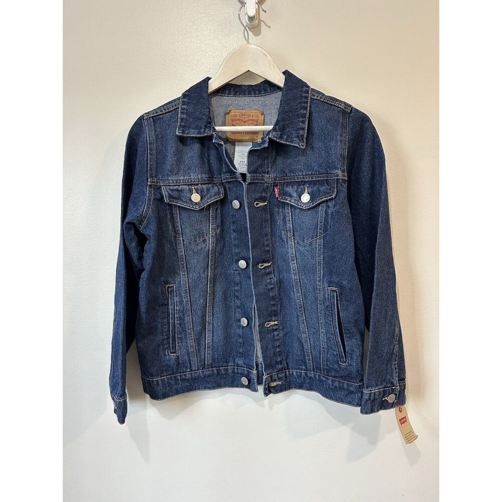 Levi's Strauss & Co Kids Denim Jacket Size M 10-12 Blue Jean Long Sleeve **NWT**